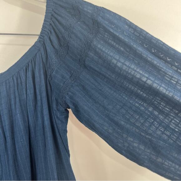 Free People Navy Off-Shoulder Mini Dress - Picture 6 of 14